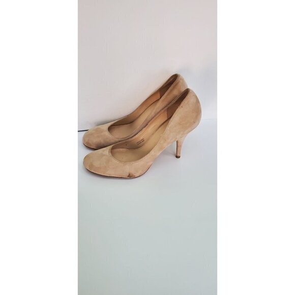 Via Spiga Nude Suede Round Toe Pumps Size 9.5 - Picture 3 of 12